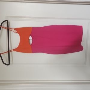 AQUA pink and orange bodycon dress with cutout